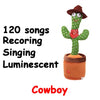 Rechargeable Dancer Cactus Glowing Dancing Electronic Plush Toy