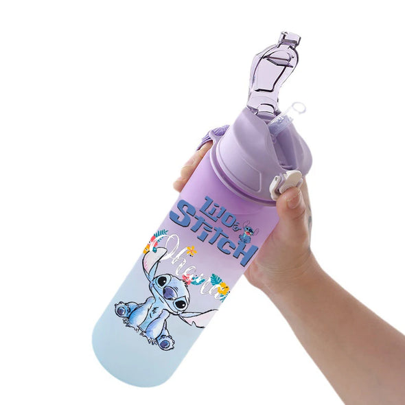 Disney Lilo Stitch Plastic Straw Water bottle