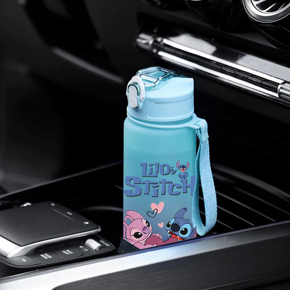 Disney Lilo Stitch Plastic Straw Water bottle