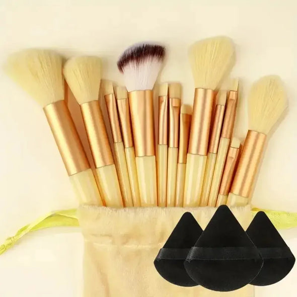 13pcs Premium Synthetic Nylon Bristle Makeup Brush Set