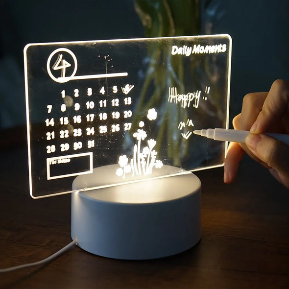 Creative LED Note Board- Decoration Night Lamp