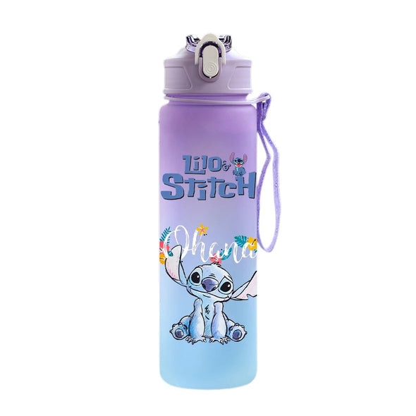 Disney Lilo Stitch Plastic Straw Water bottle