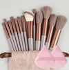 13pcs Premium Synthetic Nylon Bristle Makeup Brush Set