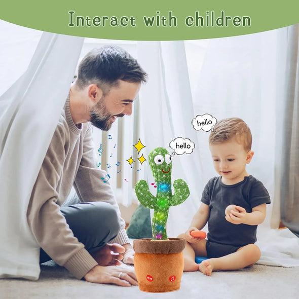 Rechargeable Dancer Cactus Glowing Dancing Electronic Plush Toy