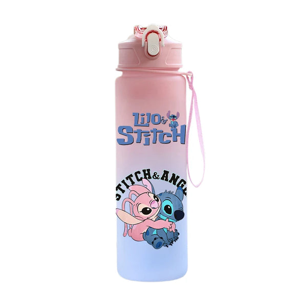 Disney Lilo Stitch Plastic Straw Water bottle