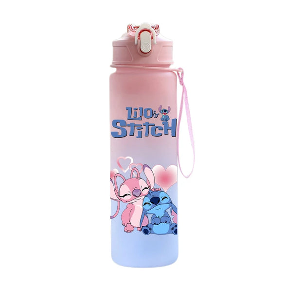 Disney Lilo Stitch Plastic Straw Water bottle