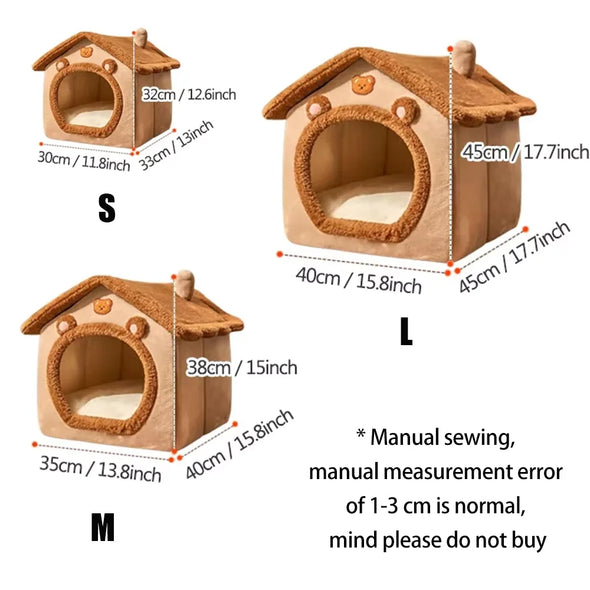 Soft Removable Cushion Bed Kennel for Small Medium