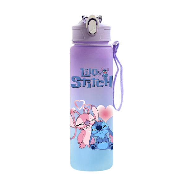 Disney Lilo Stitch Plastic Straw Water bottle