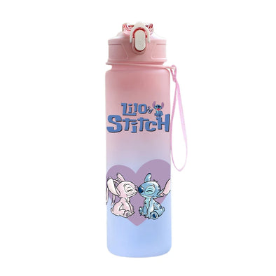 Disney Lilo Stitch Plastic Straw Water bottle