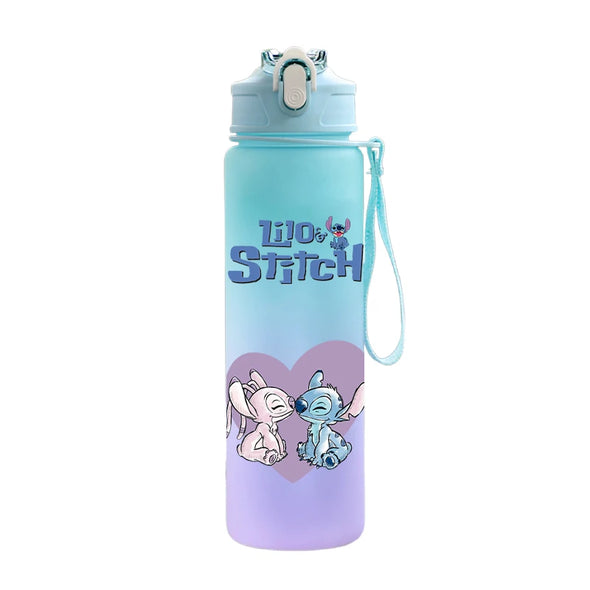 Disney Lilo Stitch Plastic Straw Water bottle