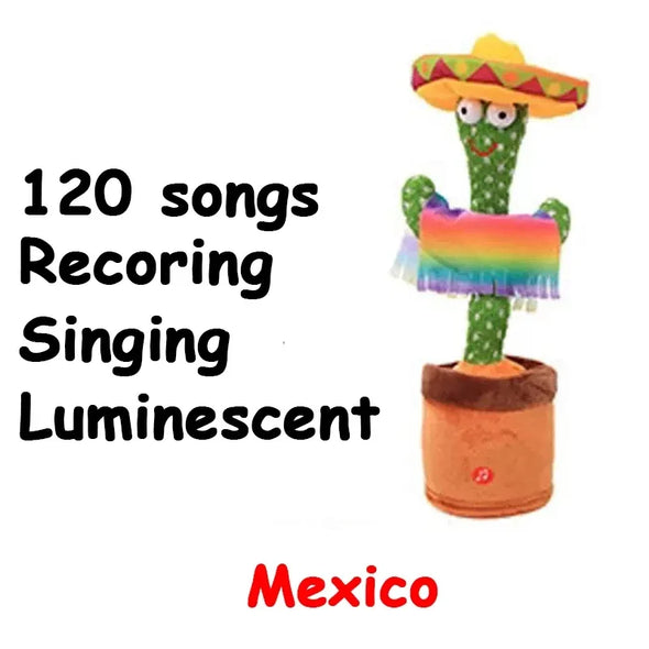 Rechargeable Dancer Cactus Glowing Dancing Electronic Plush Toy
