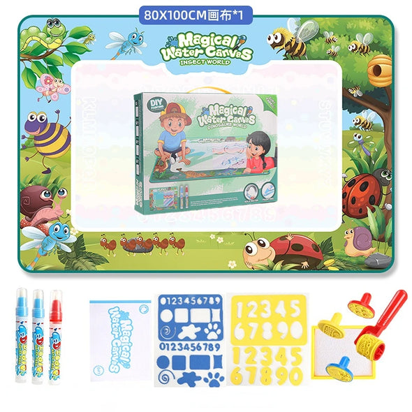 Water Drawing Mat Coloring Doodle With Reusable Magic Pen