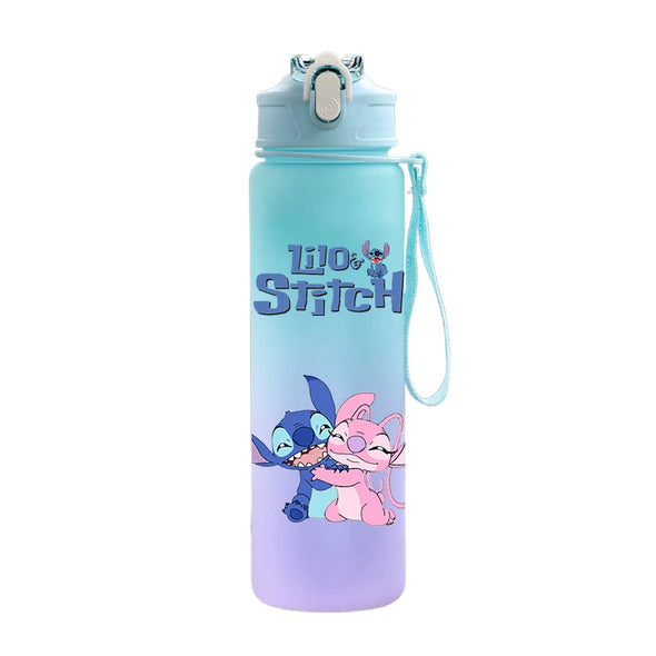 Disney Lilo Stitch Plastic Straw Water bottle