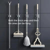 Mop Holder Self-adhesive Broom Stand Wall Mounted Mop