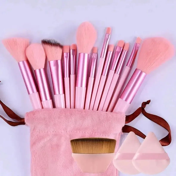 13pcs Premium Synthetic Nylon Bristle Makeup Brush Set