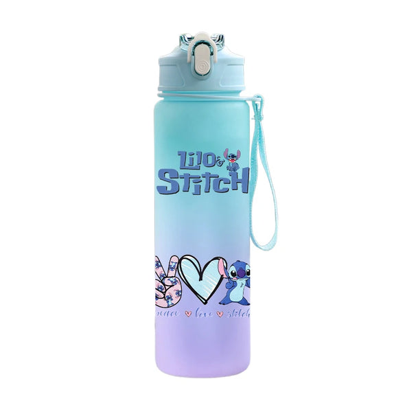 Disney Lilo Stitch Plastic Straw Water bottle