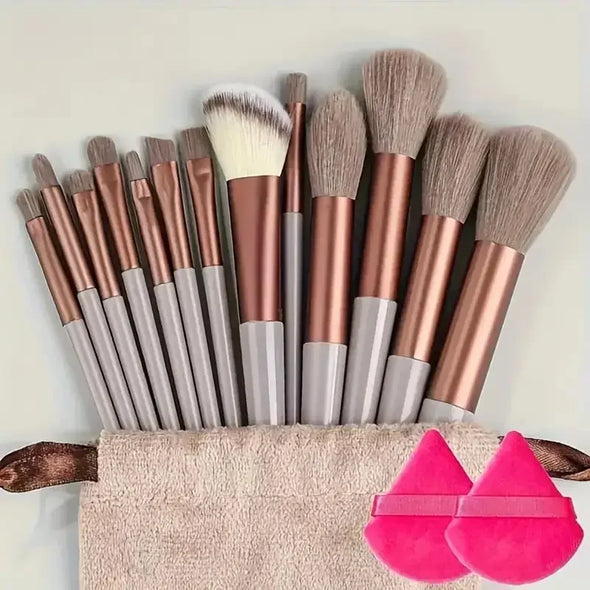 13pcs Premium Synthetic Nylon Bristle Makeup Brush Set