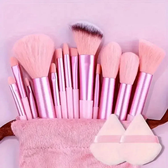 13pcs Premium Synthetic Nylon Bristle Makeup Brush Set