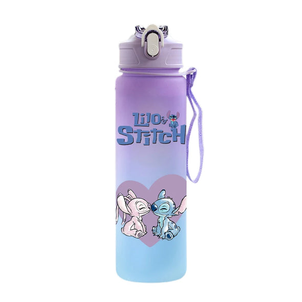 Disney Lilo Stitch Plastic Straw Water bottle