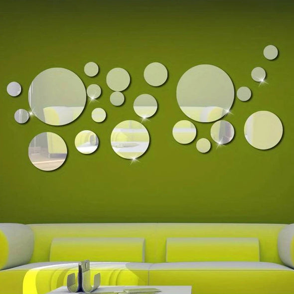 3D Acrylic Mirror Wall Stickers- Wall Decoration