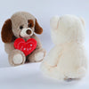 Cute Heart Bear Dog Plush Toys Red Heart Print Love