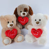 Cute Heart Bear Dog Plush Toys Red Heart Print Love